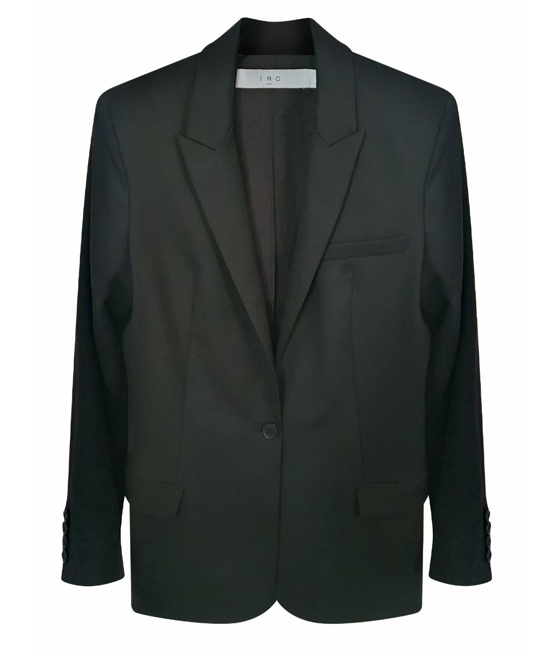 IRO Черный шерстяной жакет/пиджак, фото 1