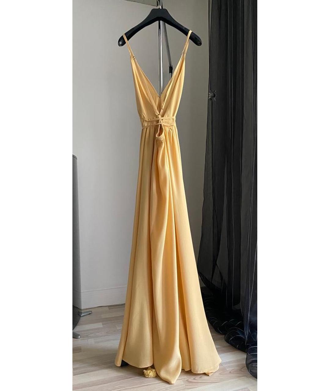 FAITHFULLY THE BRAND Желтое вискозное вечернее платье, фото 2