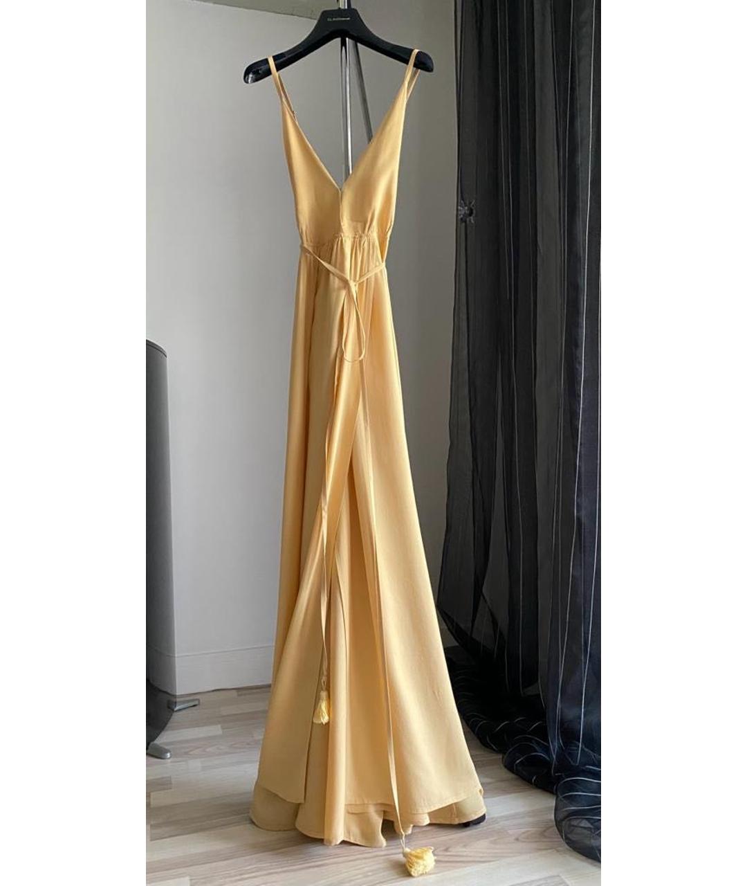 FAITHFULLY THE BRAND Желтое вискозное вечернее платье, фото 9