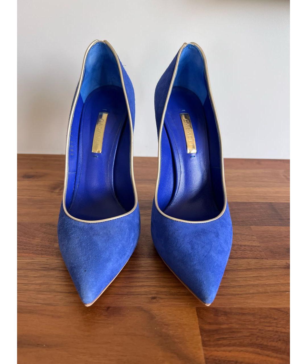 CASADEI Синие замшевые туфли, фото 2