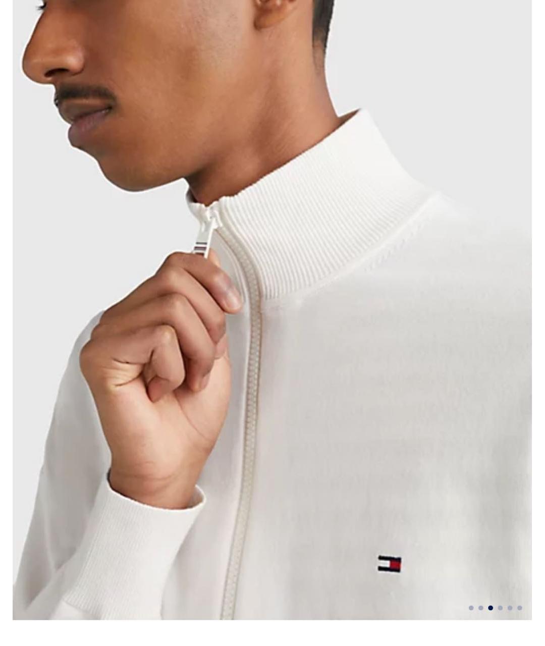 TOMMY HILFIGER Бежевый хлопковый кардиган, фото 4