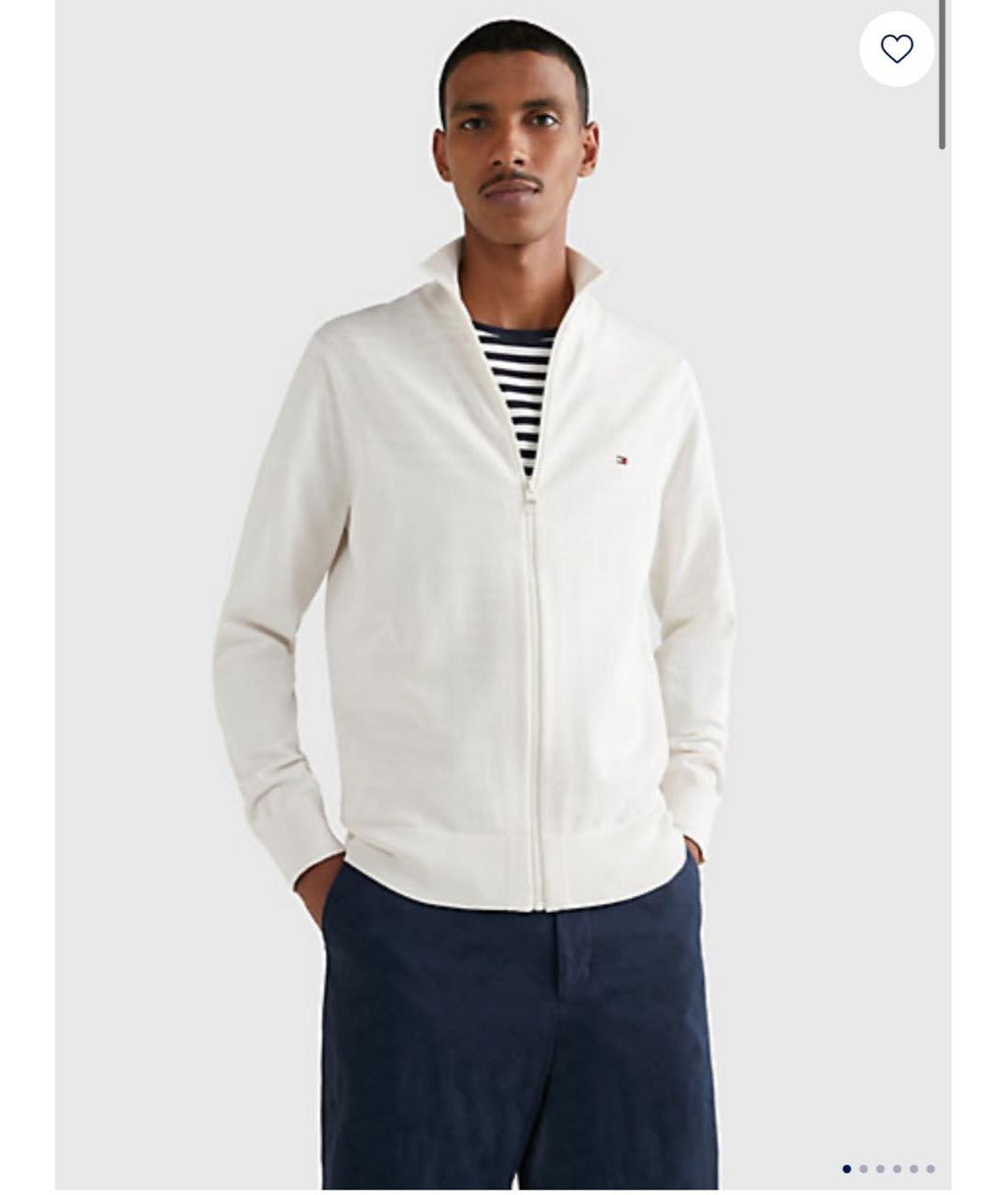 TOMMY HILFIGER Бежевый хлопковый кардиган, фото 5