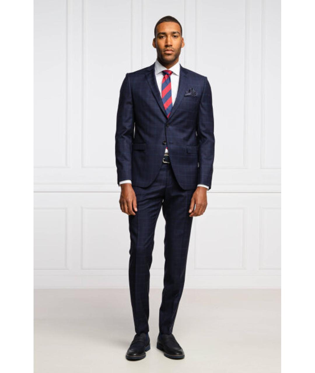 HUGO BOSS Темно-синий классический костюм, фото 8