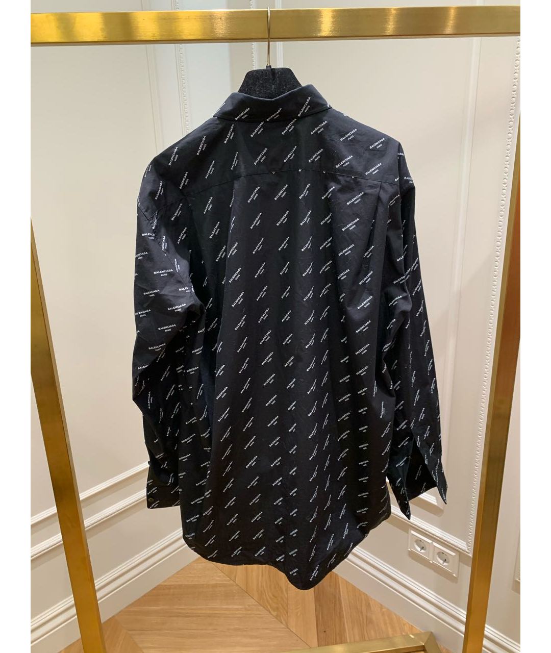BALENCIAGA Черная хлопковая кэжуал рубашка, фото 2