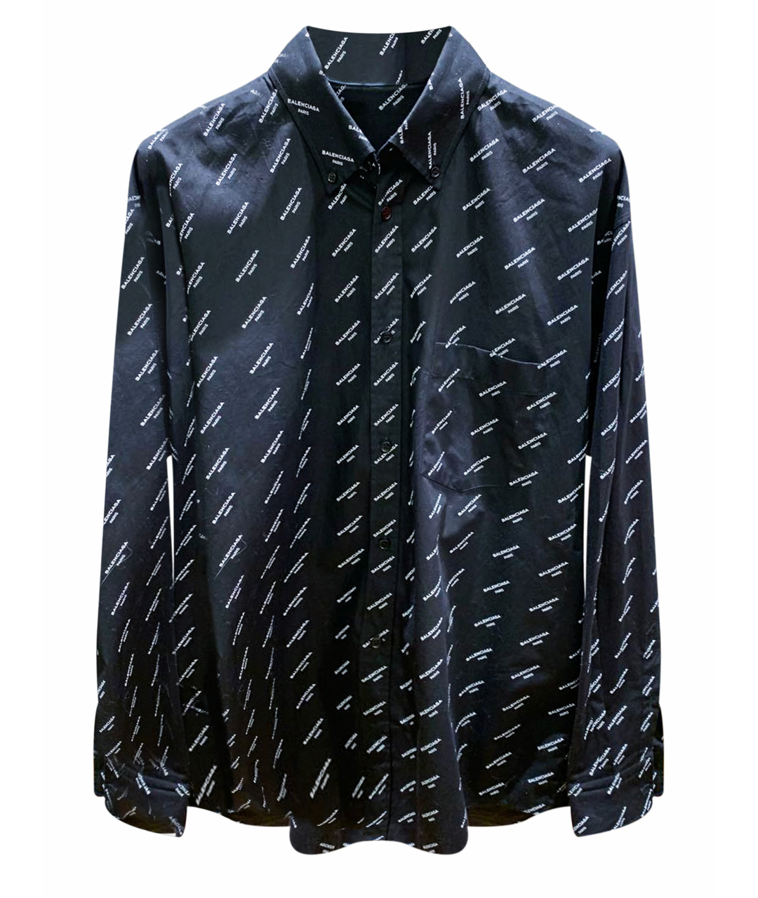 BALENCIAGA Черная хлопковая кэжуал рубашка, фото 1