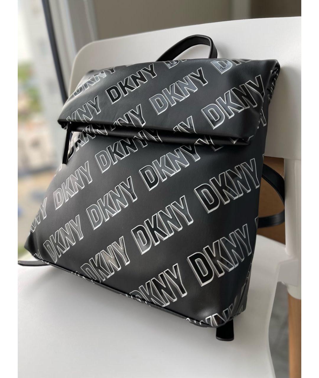 DKNY Черный рюкзак из искусственной кожи, фото 2