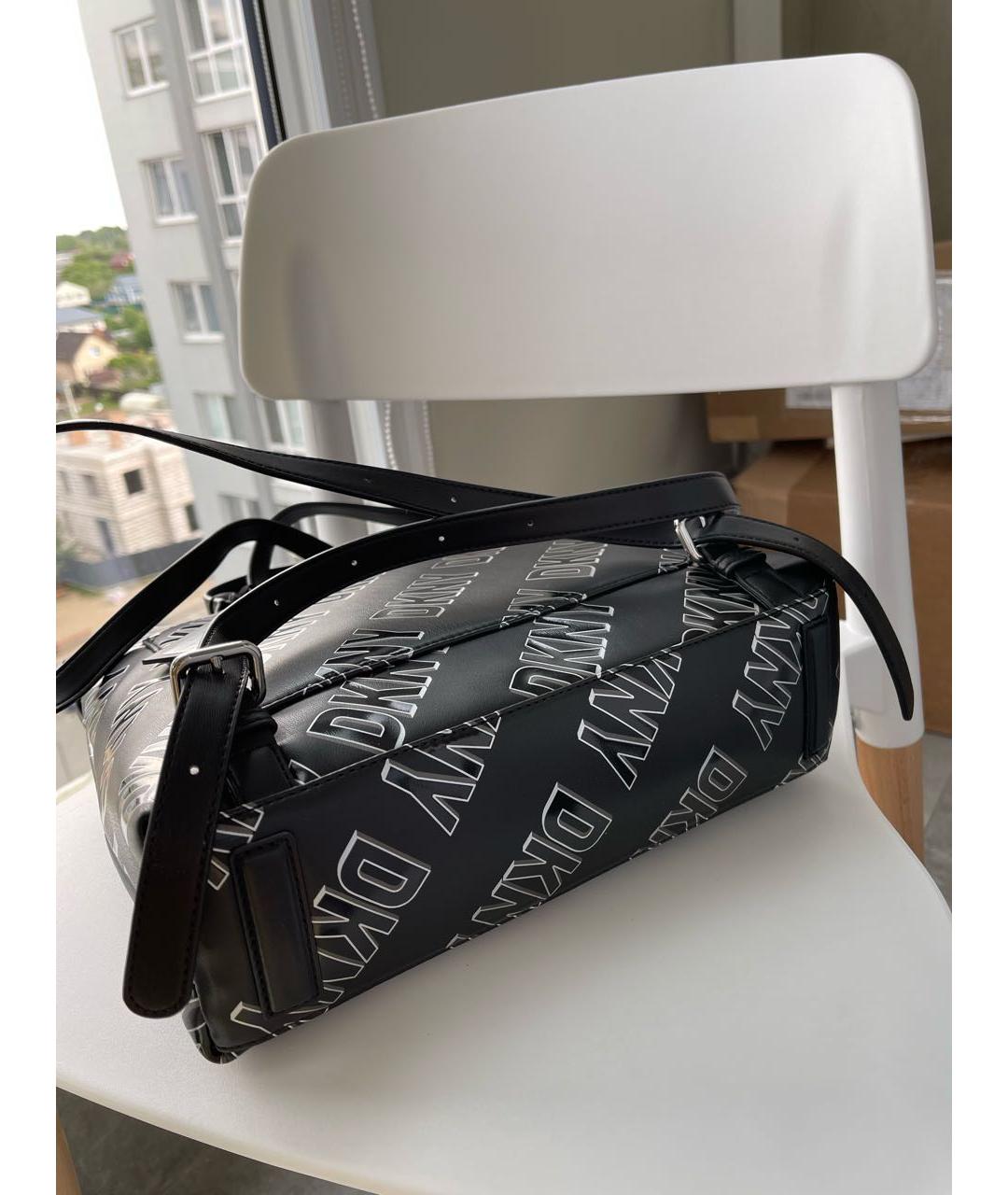 DKNY Черный рюкзак из искусственной кожи, фото 6