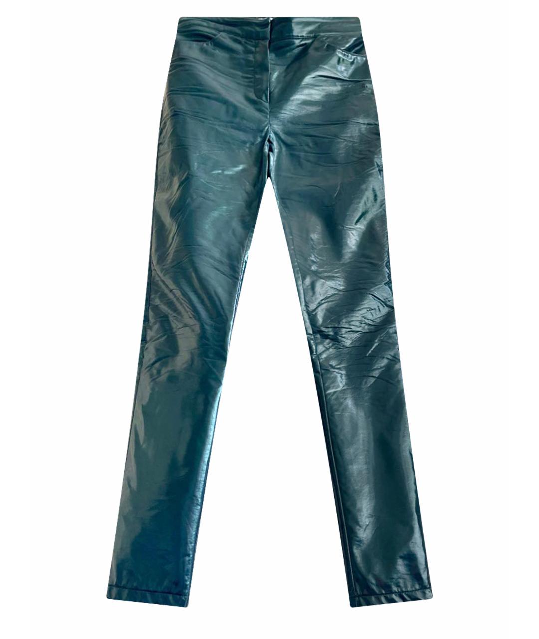 CHRISTIAN DIOR PRE-OWNED Темно-синие полиуретановые прямые брюки, фото 1