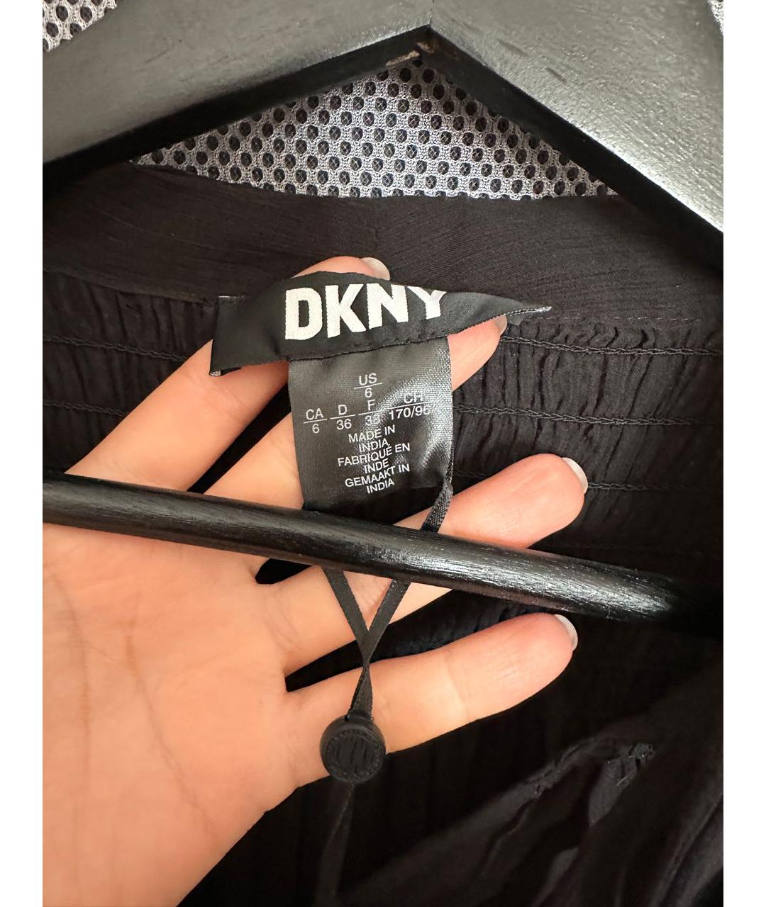 DONNA KARAN Черное вискозное платье, фото 3