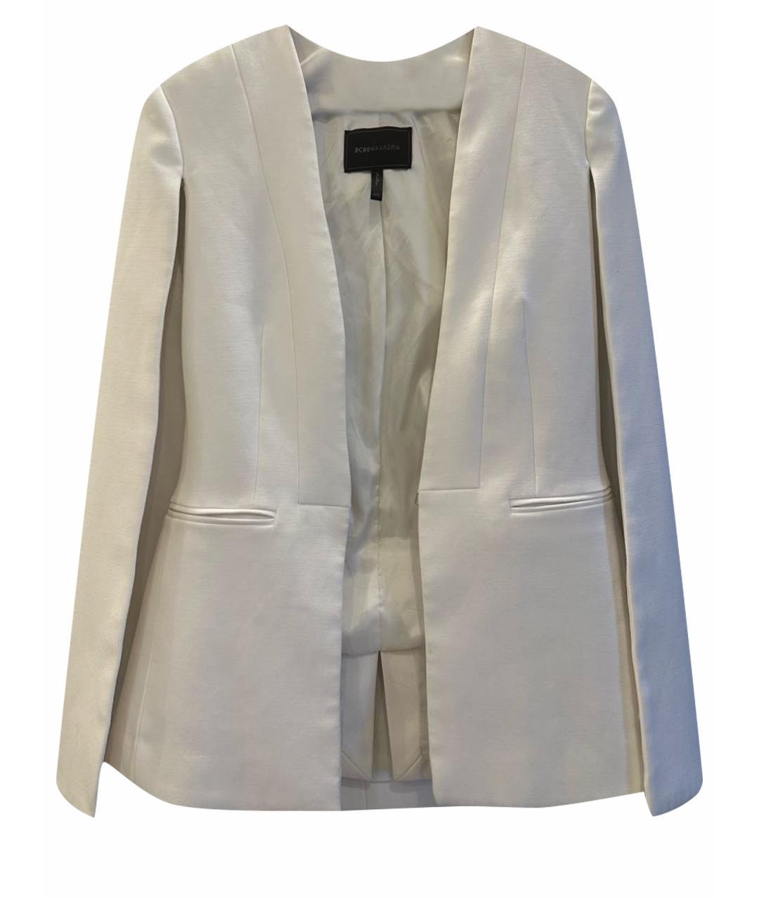 BCBG MAXAZRIA Белый полиэстеровый жакет/пиджак, фото 1