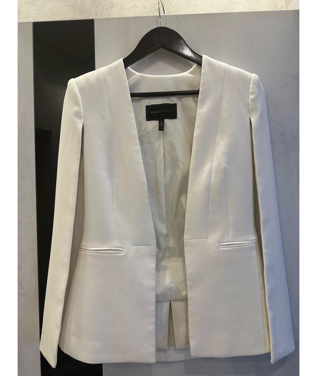 BCBG MAXAZRIA Белый полиэстеровый жакет/пиджак, фото 5