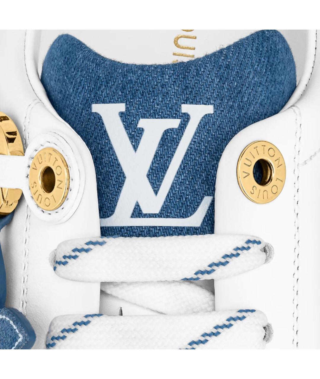 LOUIS VUITTON Белые кожаные кроссовки, фото 6