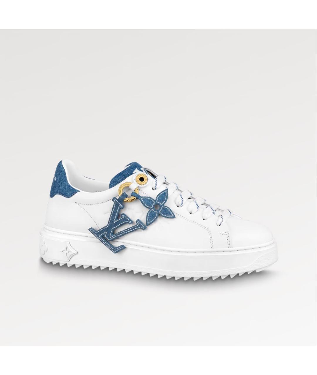 LOUIS VUITTON Белые кожаные кроссовки, фото 7