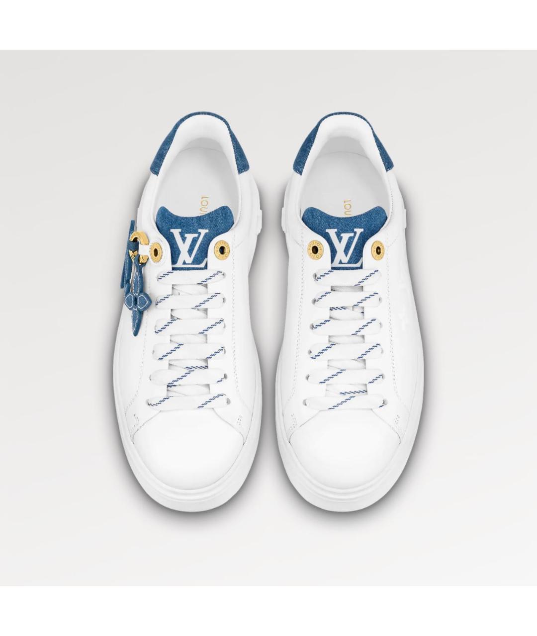 LOUIS VUITTON Белые кожаные кроссовки, фото 2