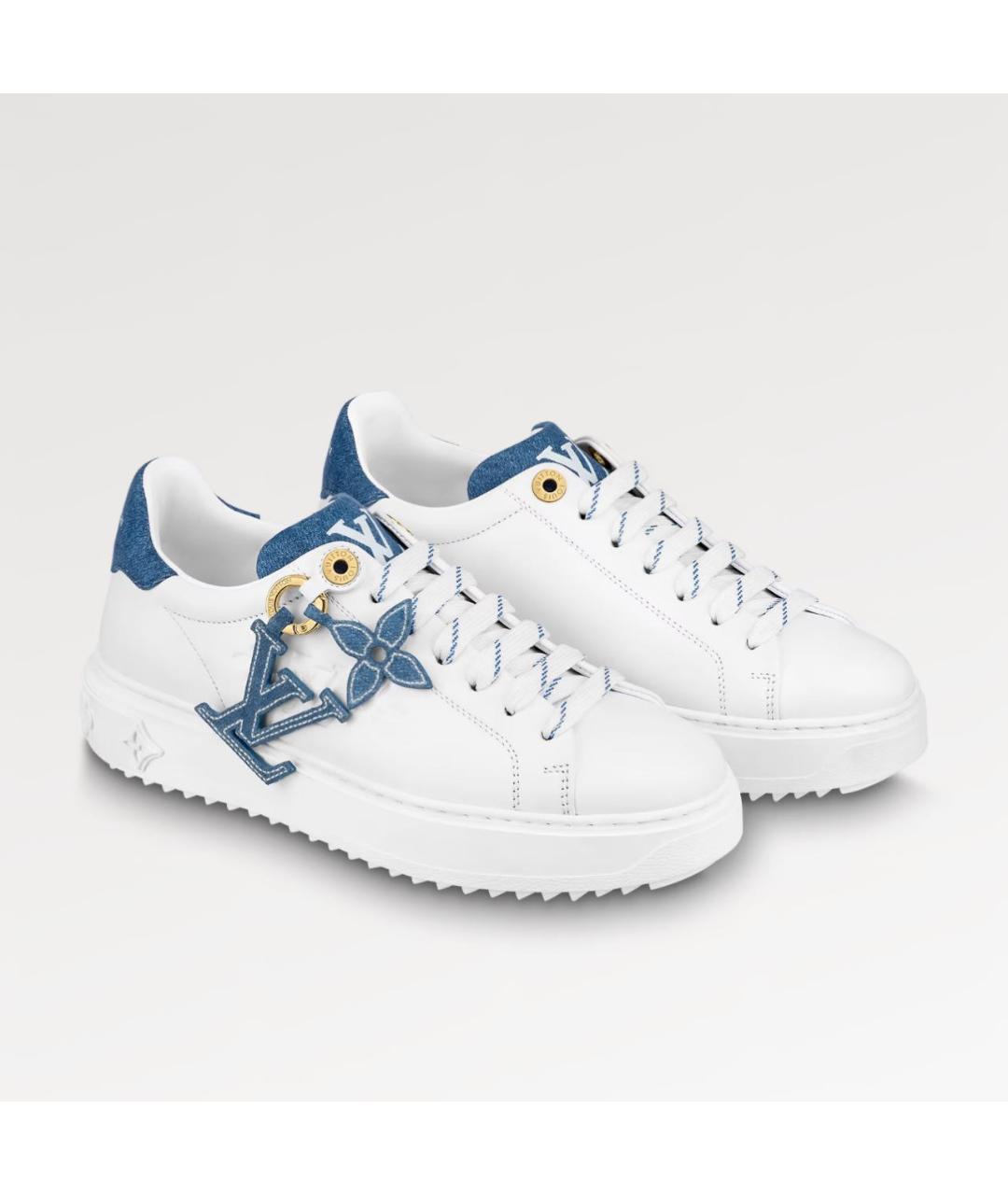 LOUIS VUITTON Белые кожаные кроссовки, фото 3