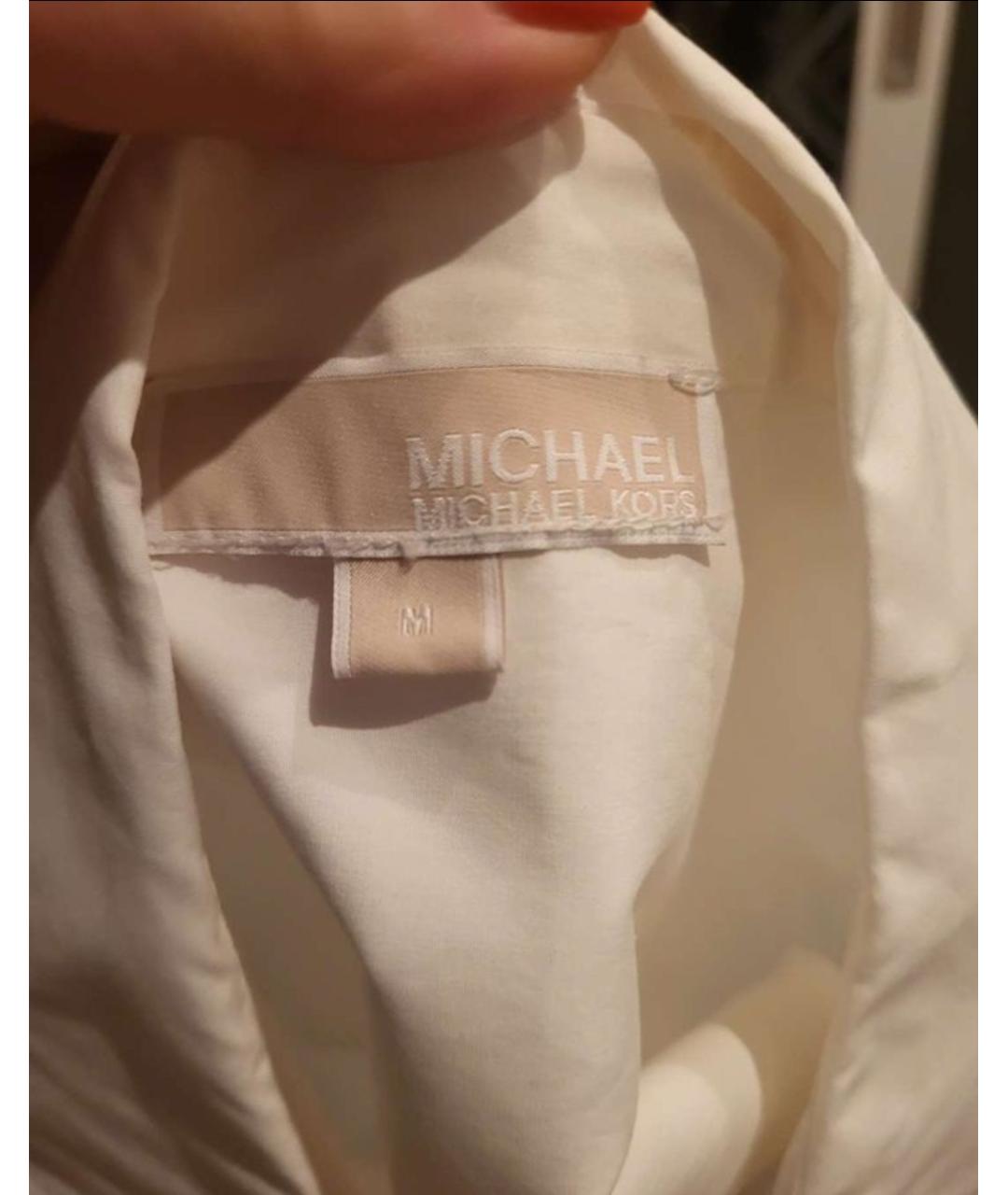 MICHAEL MICHAEL KORS Белая хлопковая рубашка, фото 4