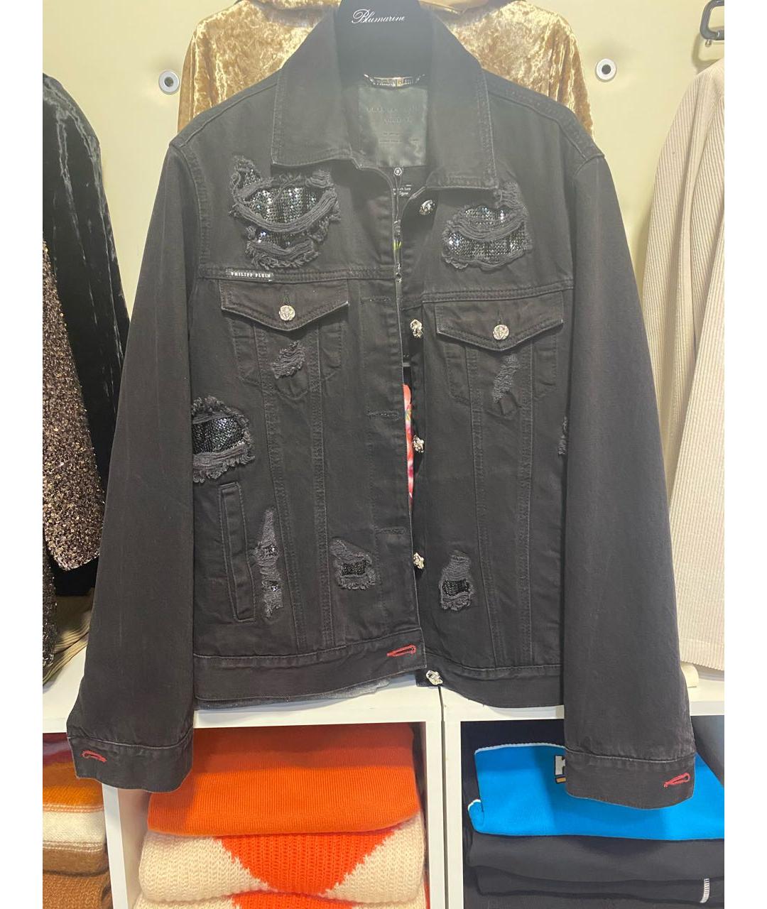 PHILIPP PLEIN Серый деним жакет/пиджак, фото 5