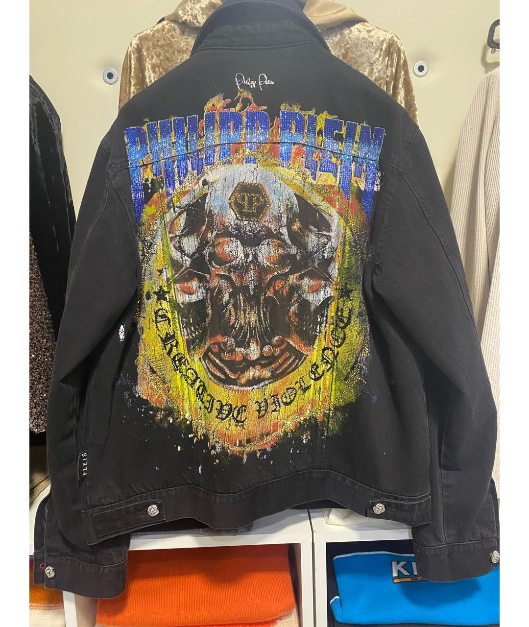PHILIPP PLEIN Серый деним жакет/пиджак, фото 7