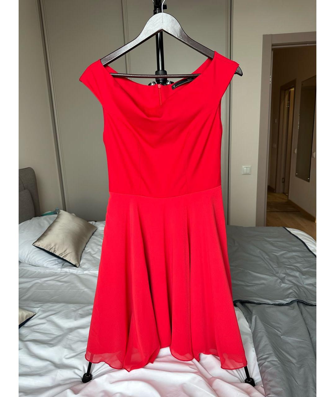 FABI Красное полиэстеровое коктейльное платье, фото 6
