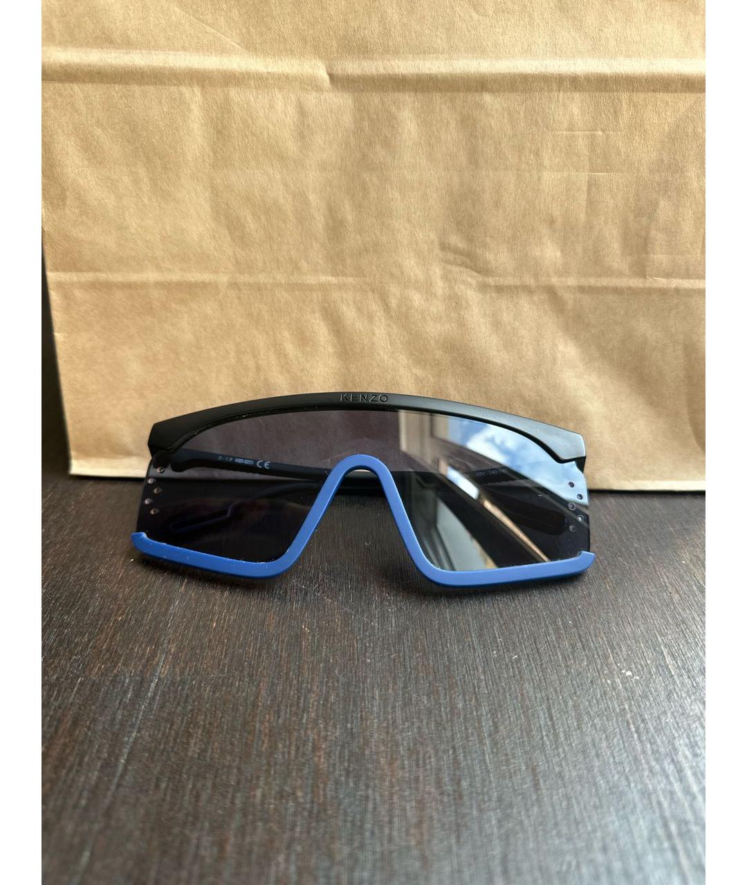 KENZO Темно-синие пластиковые солнцезащитные очки, фото 5