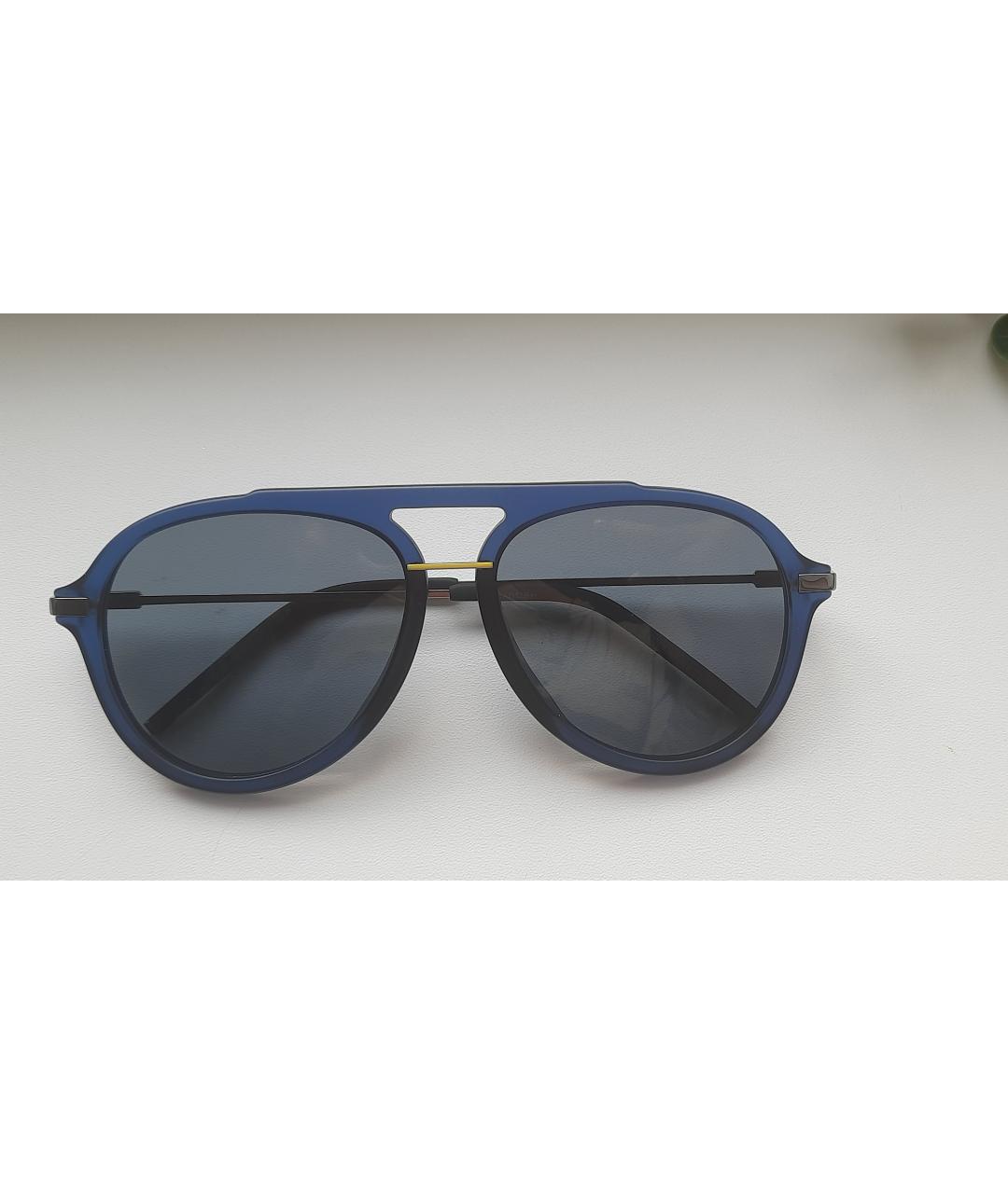 FENDI Синие пластиковые солнцезащитные очки, фото 7