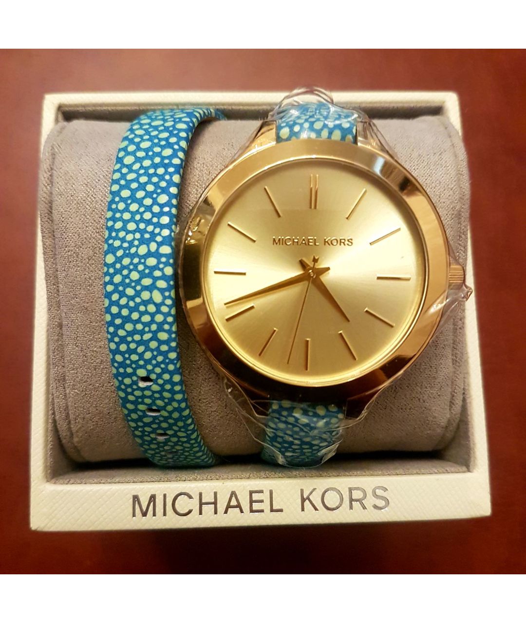 MICHAEL KORS Голубые стальные часы, фото 4