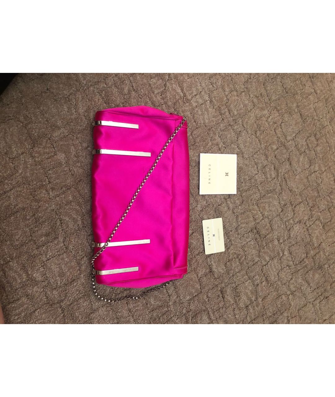 CELINE PRE-OWNED Фуксия тканевая сумка тоут, фото 3