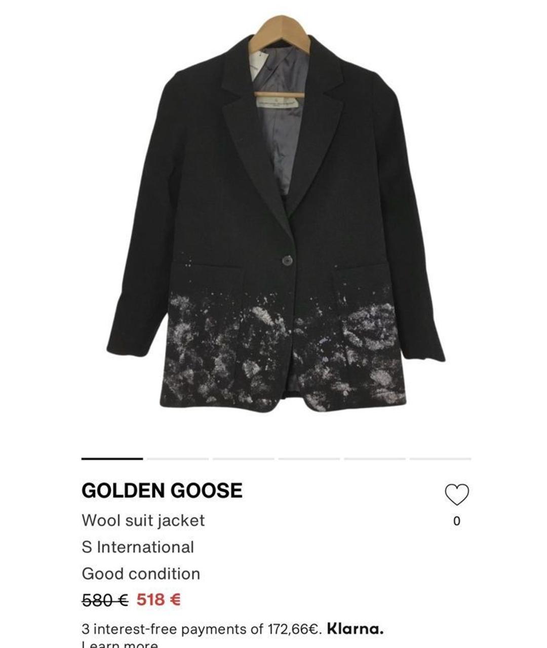 GOLDEN GOOSE DELUXE BRAND Серый шерстяной жакет/пиджак, фото 4