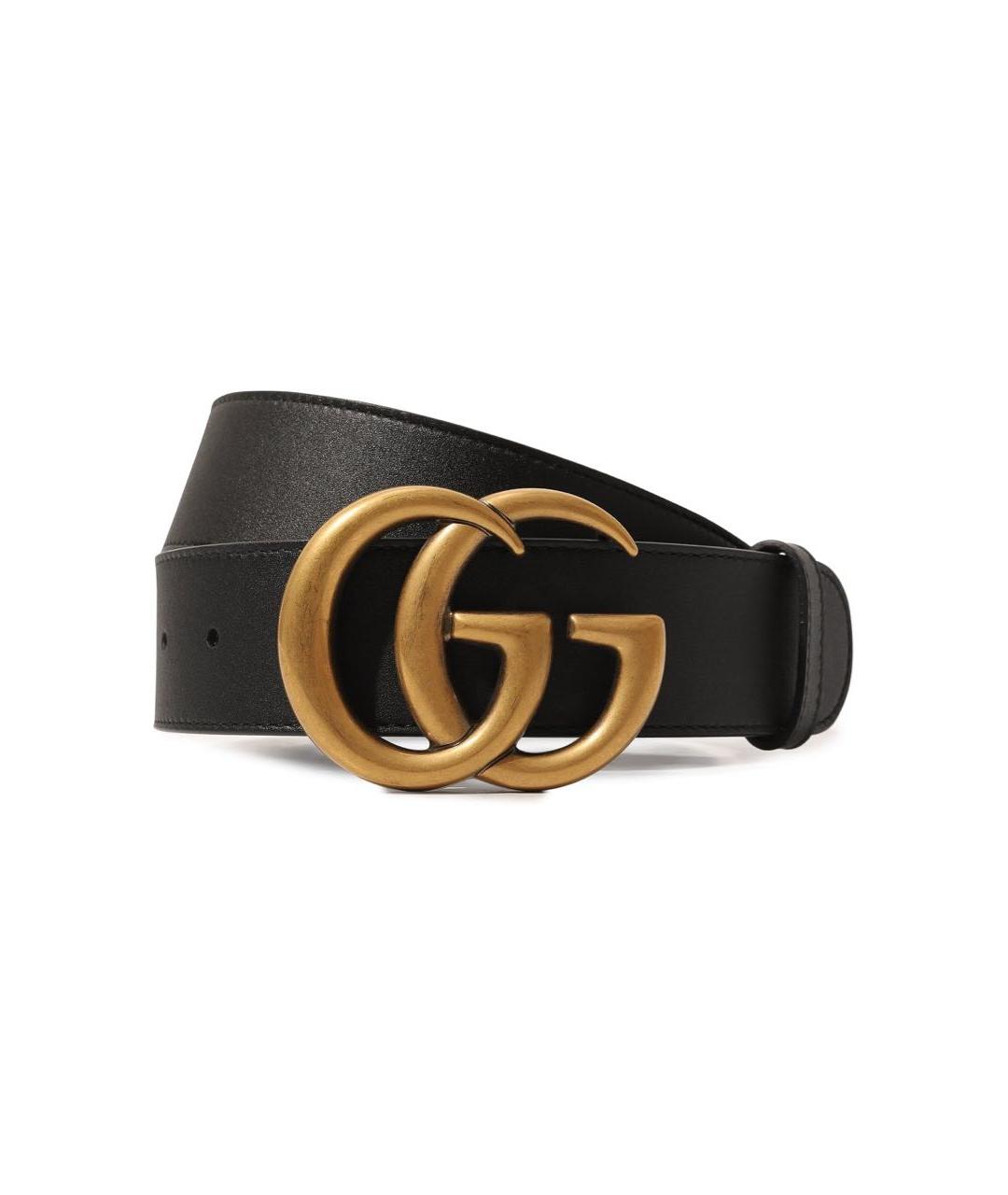 GUCCI Черный кожаный ремень, фото 1