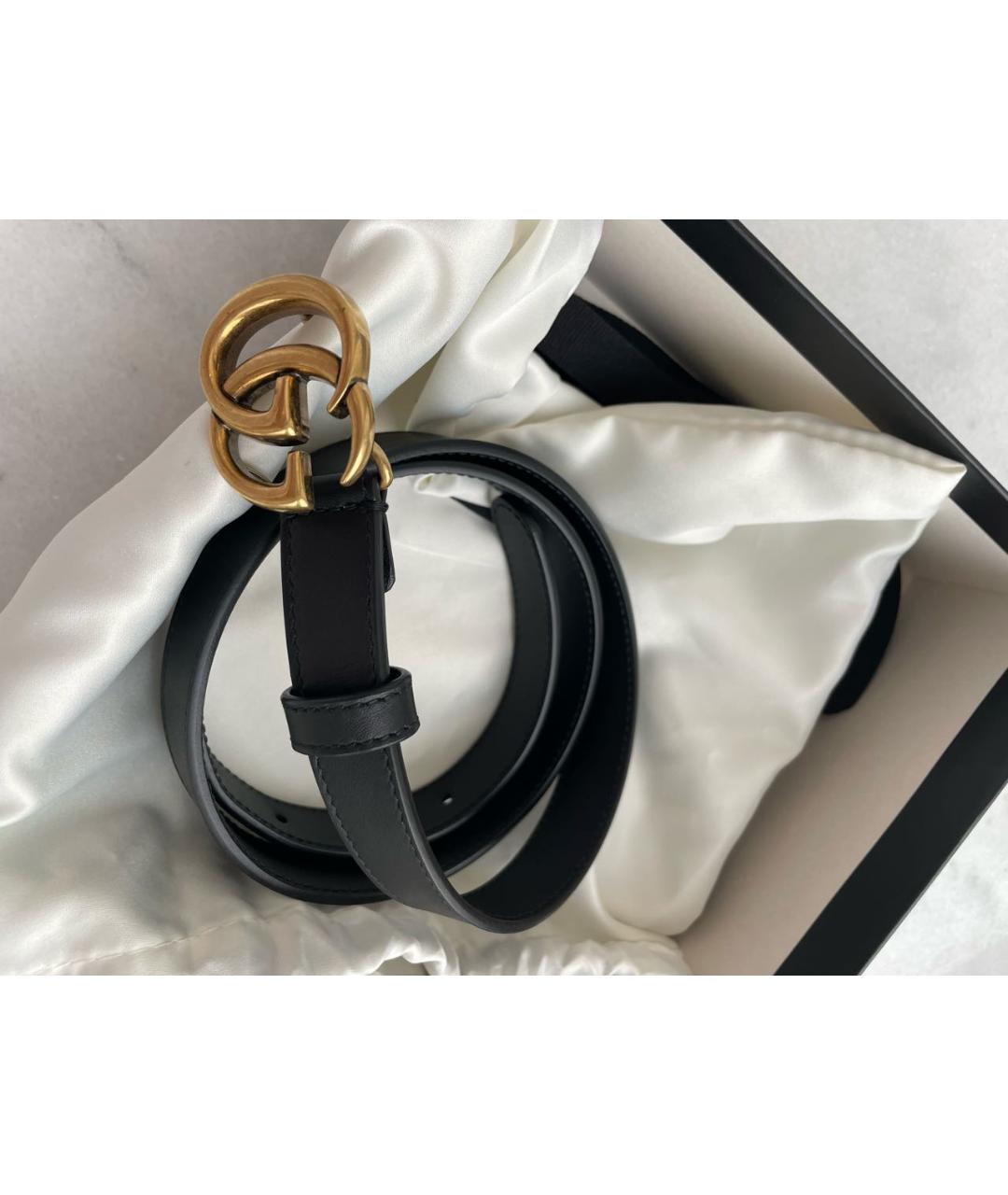 GUCCI Черный кожаный ремень, фото 3