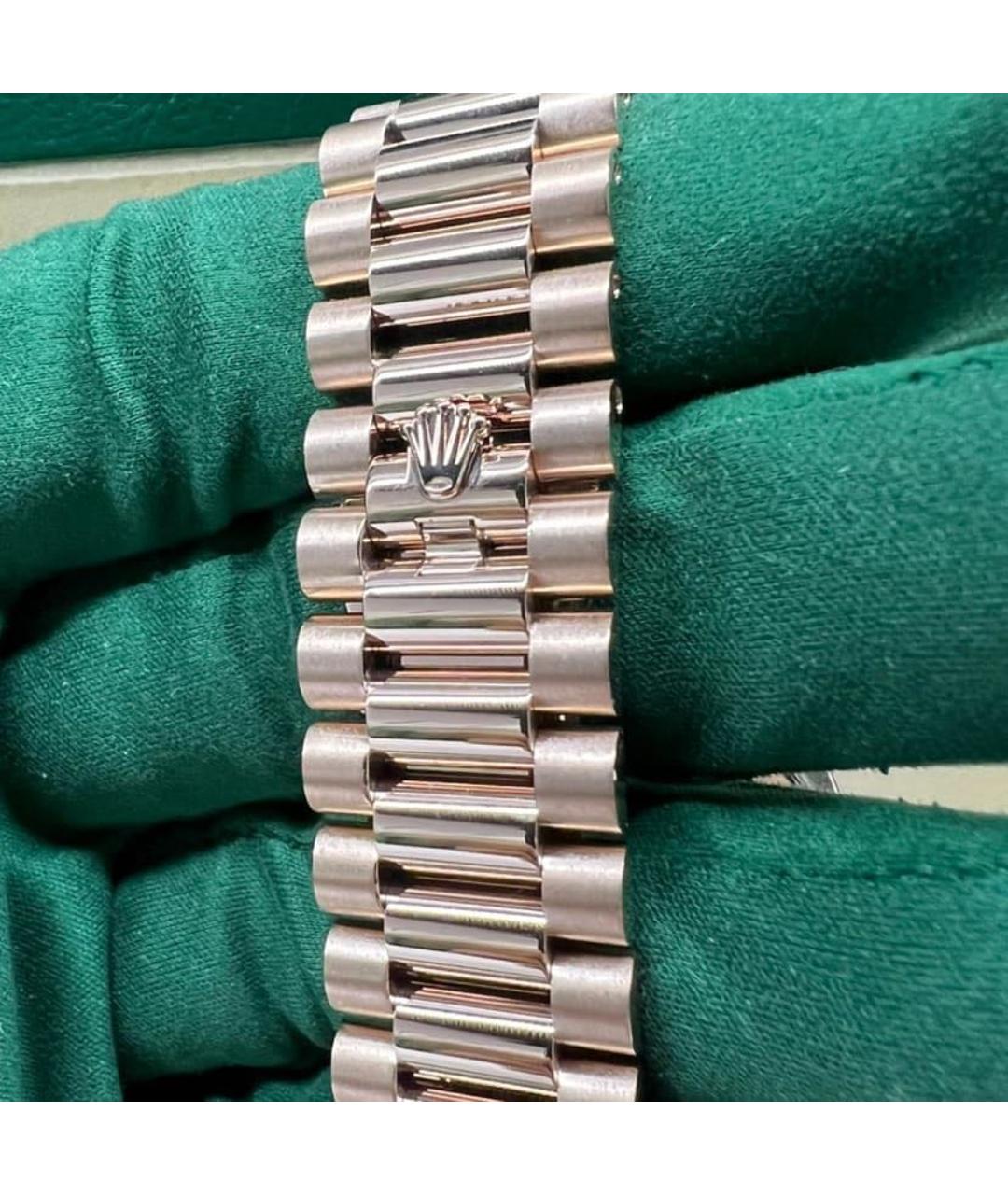 ROLEX Коричневые часы из розового золота, фото 4