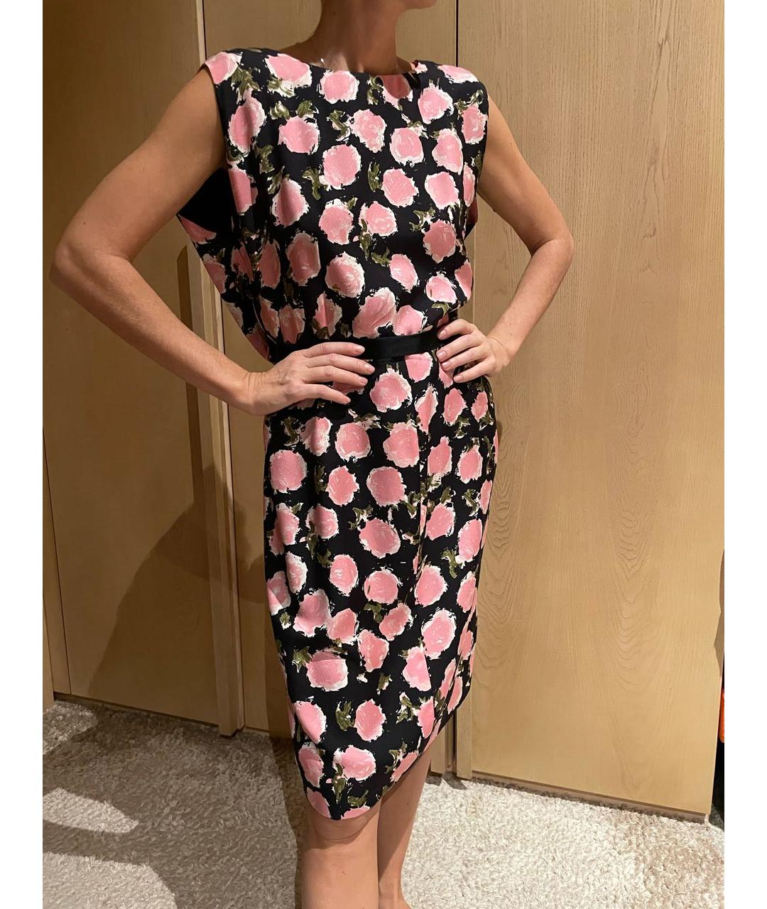 BALENCIAGA Мульти шелковое коктейльное платье, фото 5