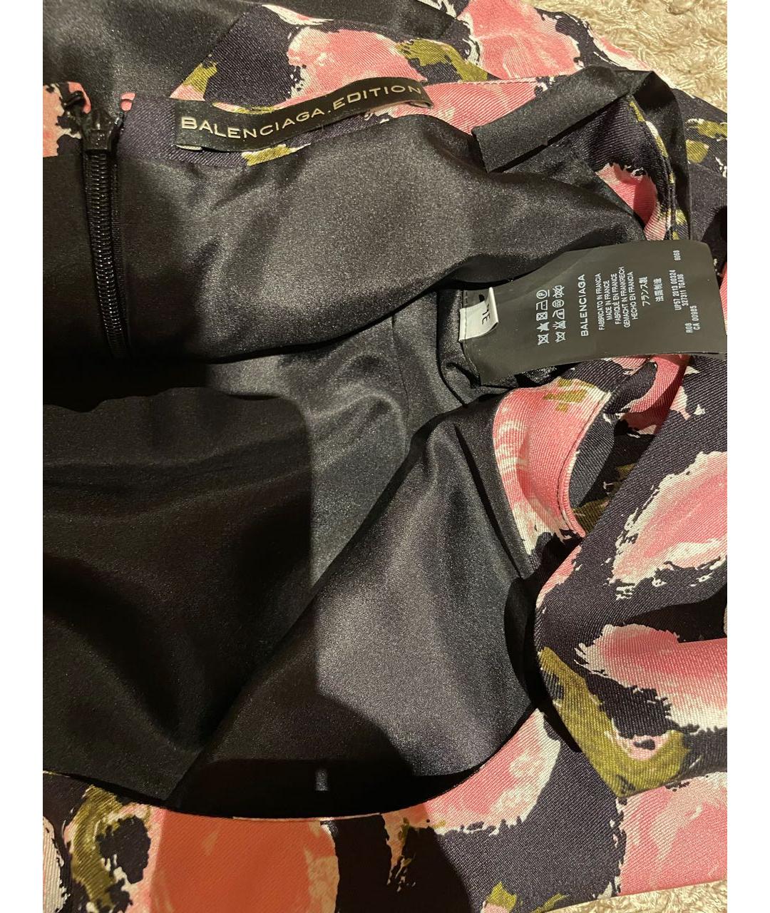 BALENCIAGA Мульти шелковое коктейльное платье, фото 3