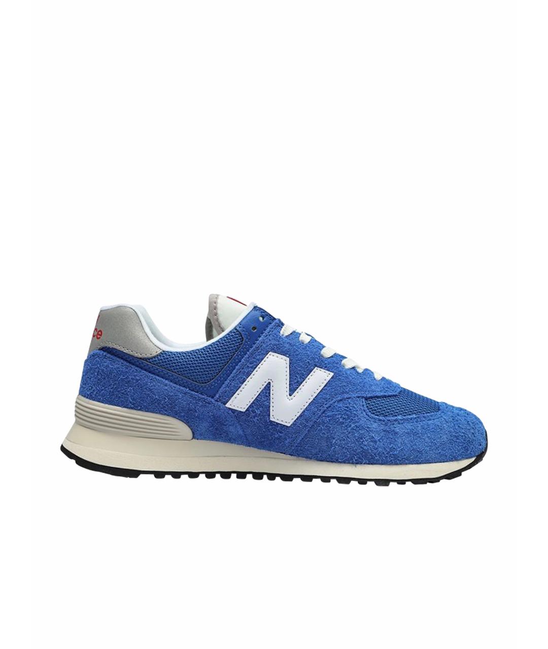 NEW BALANCE Синие замшевые низкие кроссовки / кеды, фото 1