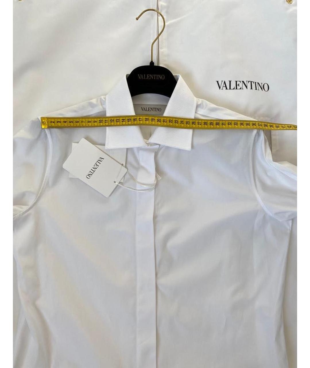 VALENTINO Белая хлопко-эластановая рубашка, фото 5