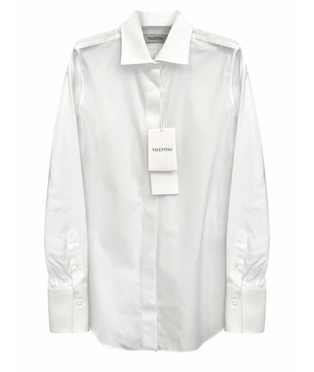 VALENTINO Белая хлопко-эластановая рубашка, фото 1