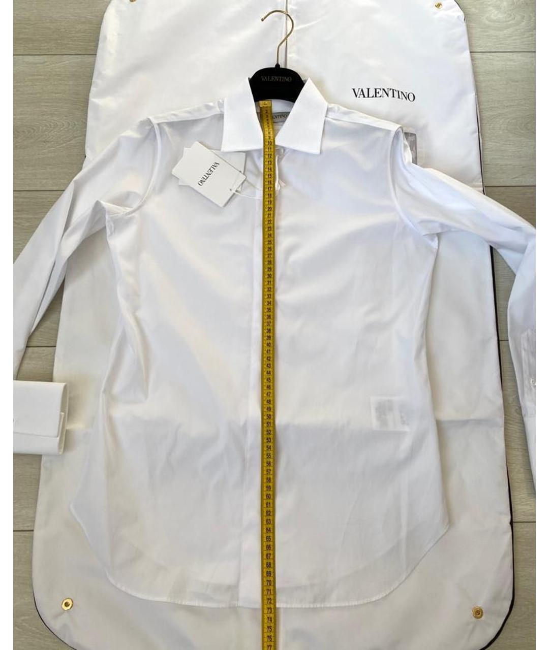 VALENTINO Белая хлопко-эластановая рубашка, фото 4