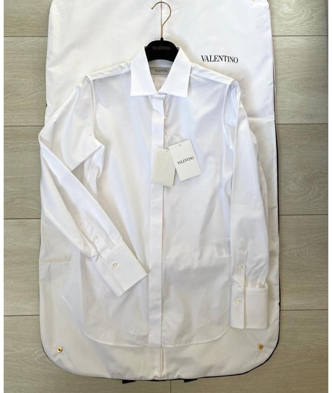 VALENTINO Белая хлопко-эластановая рубашка, фото 2
