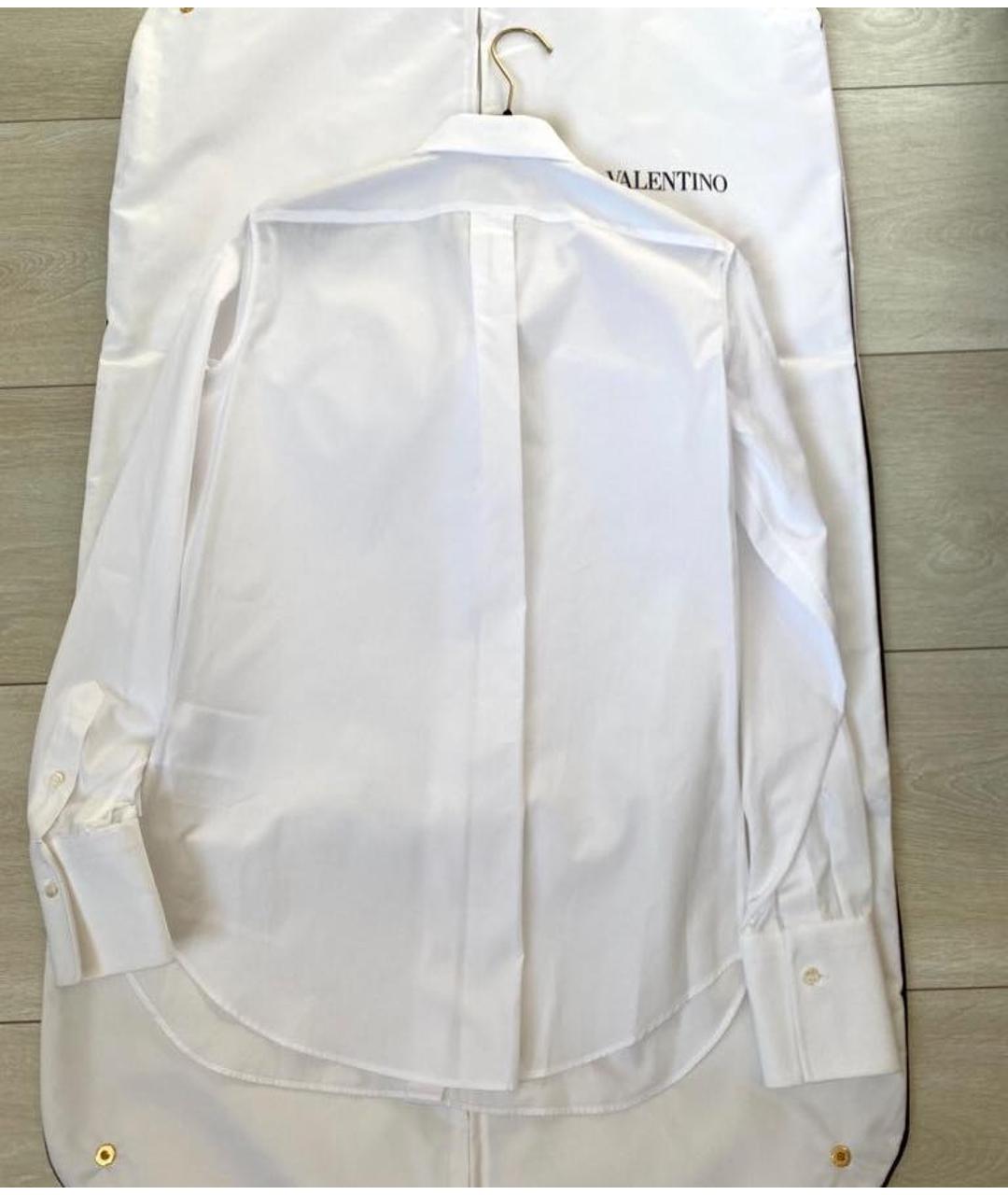 VALENTINO Белая хлопко-эластановая рубашка, фото 3