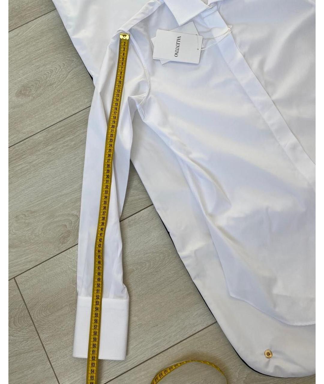 VALENTINO Белая хлопко-эластановая рубашка, фото 6