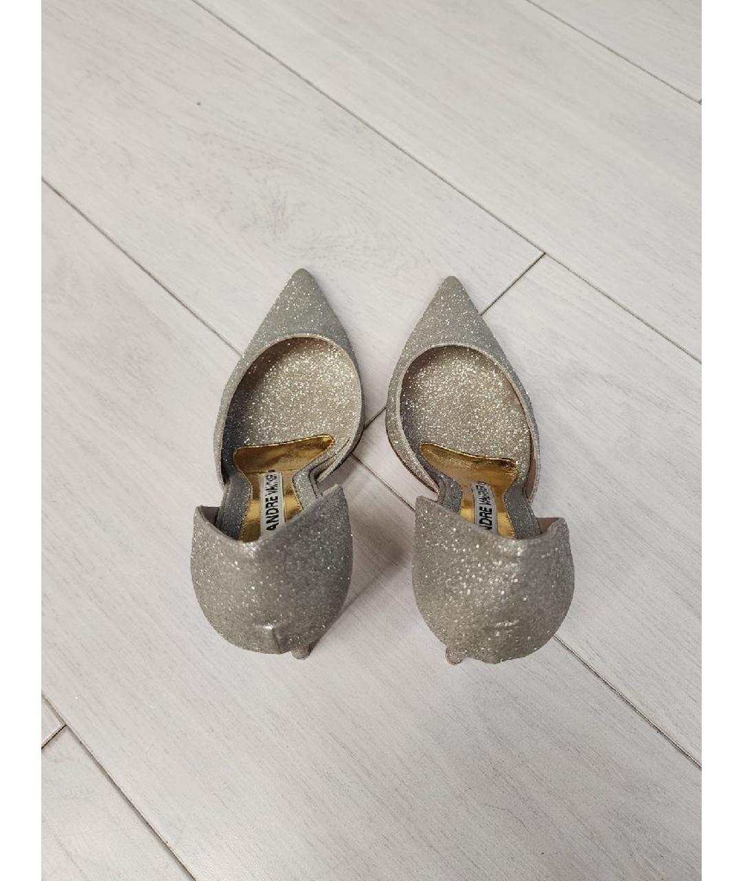 ALEXANDRE VAUTHIER Золотые кожаные туфли, фото 3