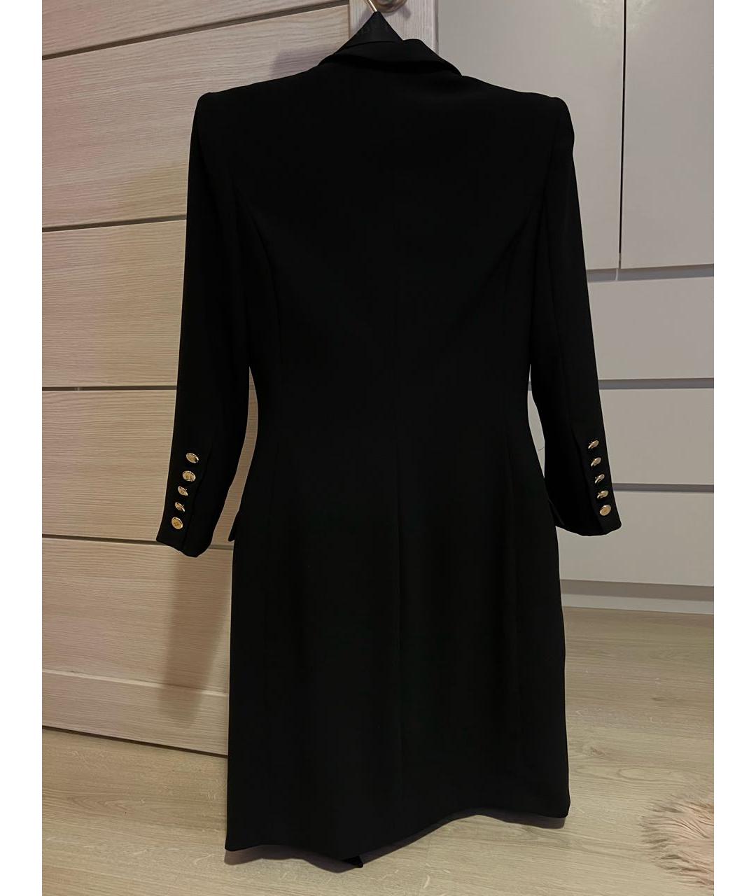 ELISABETTA FRANCHI Черное полиэстеровое платье, фото 2