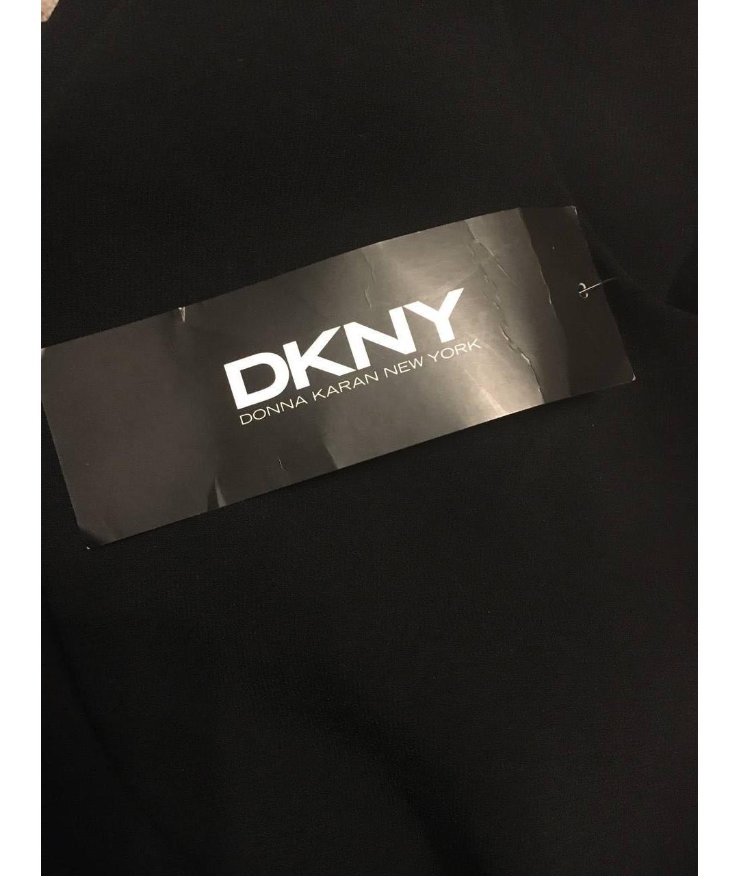 DKNY Черная шелковая блузы, фото 4