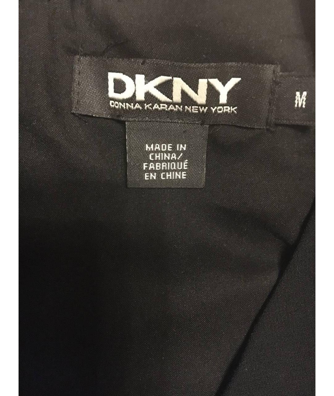 DKNY Черная шелковая блузы, фото 3