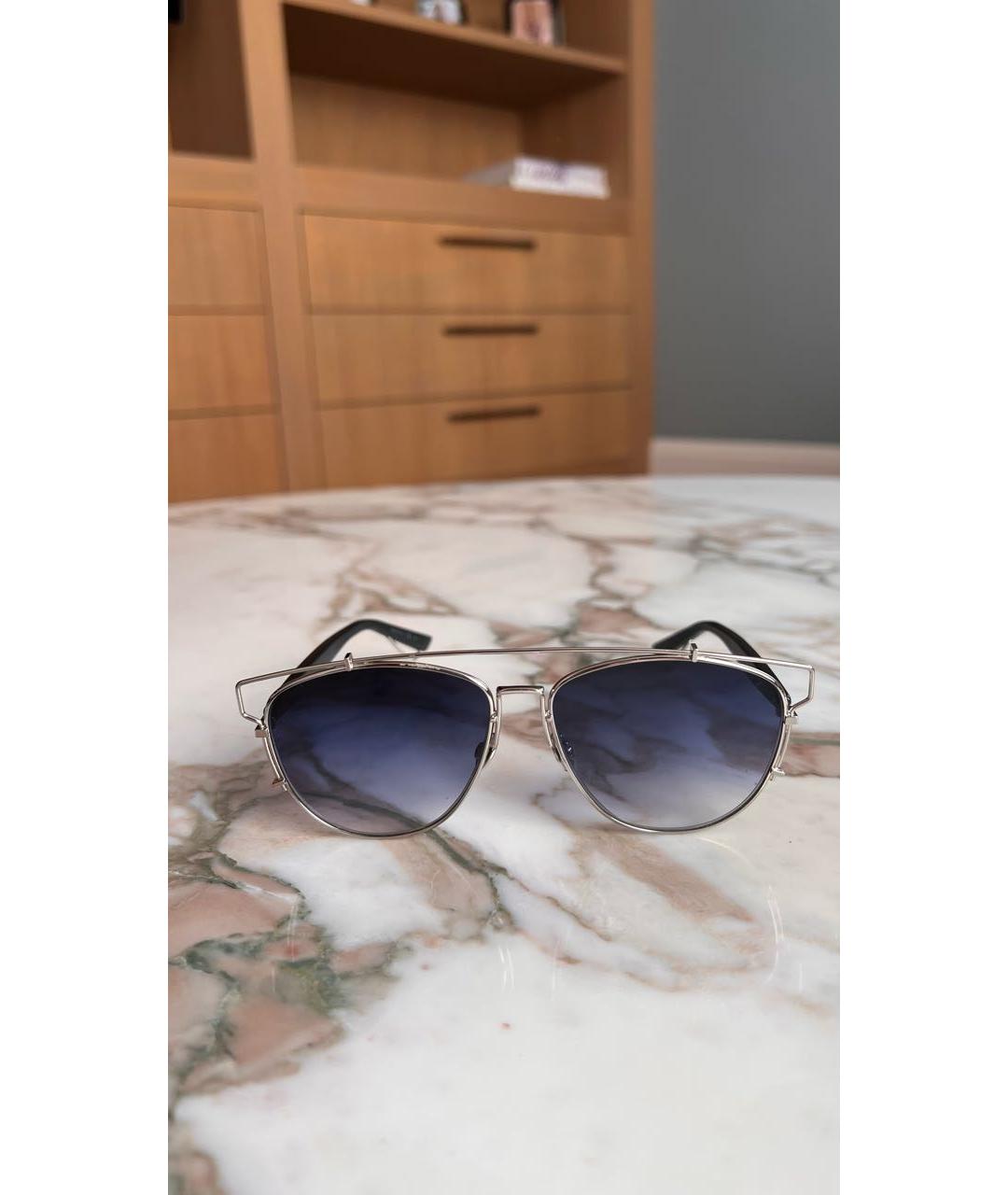CHRISTIAN DIOR PRE-OWNED Голубые металлические солнцезащитные очки, фото 5