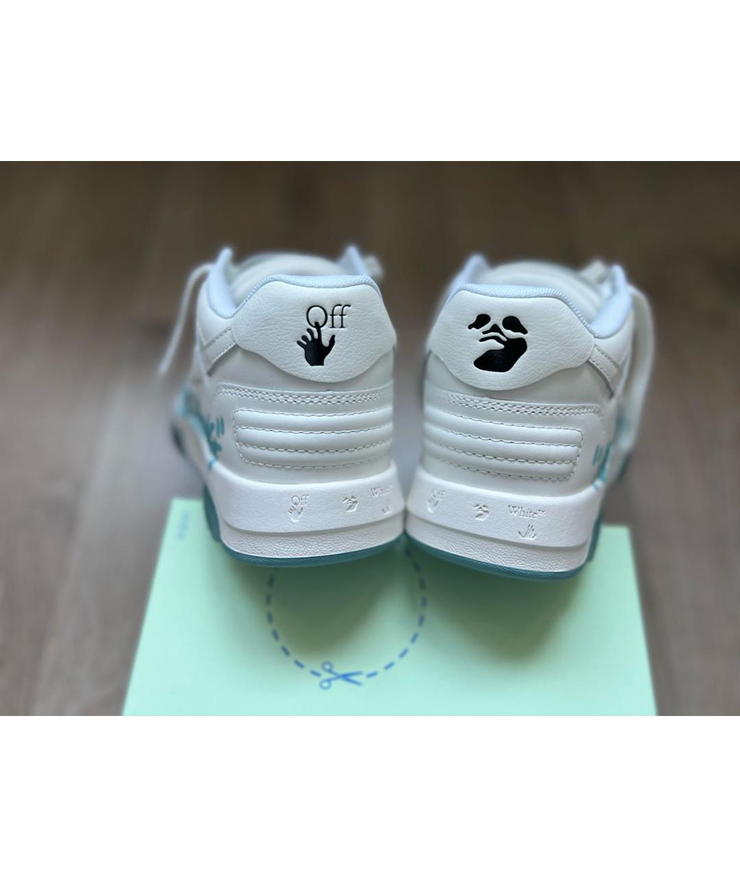 OFF-WHITE Белые кожаные кеды, фото 4