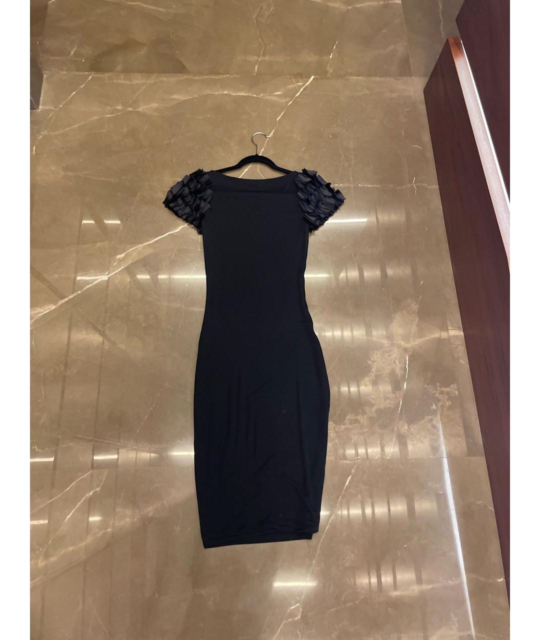 DSQUARED2 Черное вискозное коктейльное платье, фото 5