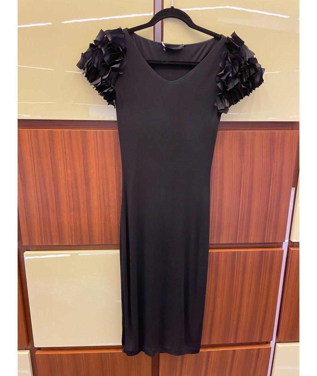 DSQUARED2 Черное вискозное коктейльное платье, фото 9