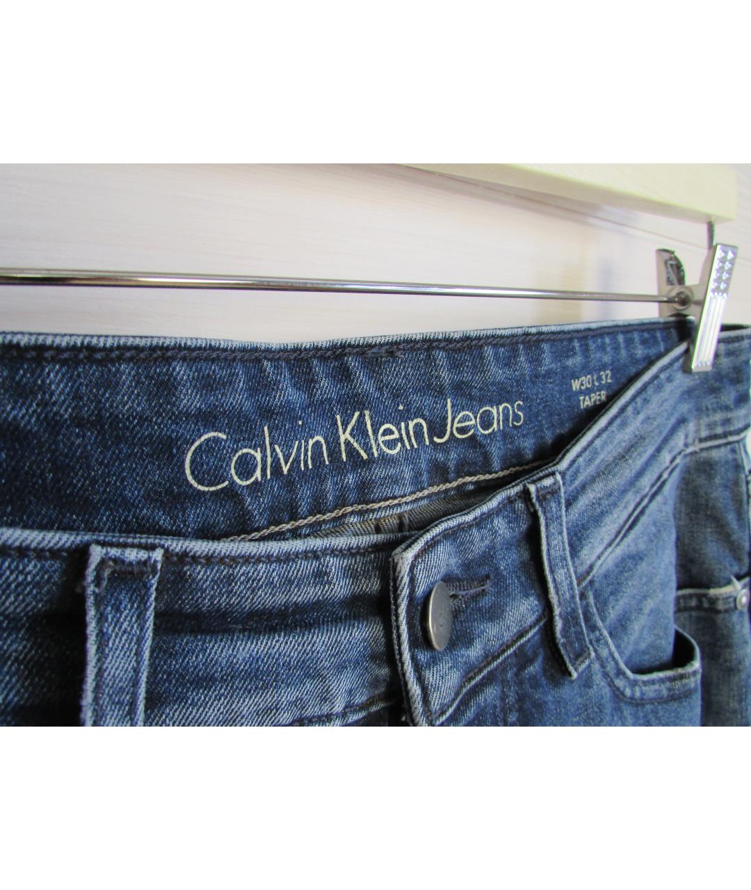 CALVIN KLEIN JEANS Синие хлопковые джинсы скинни, фото 4