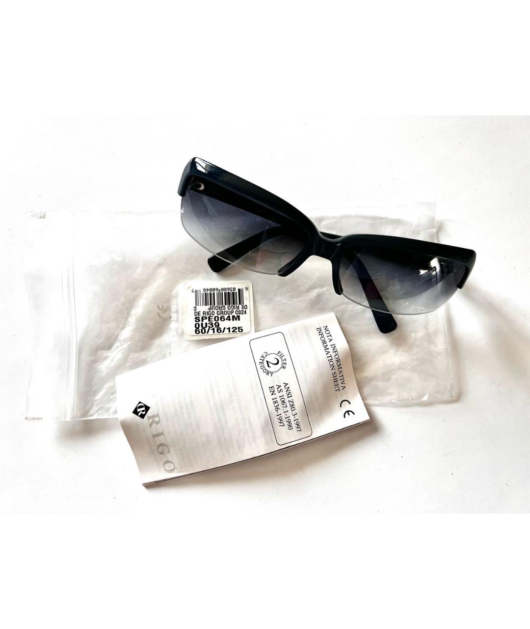 LA PERLA Темно-синие пластиковые солнцезащитные очки, фото 7